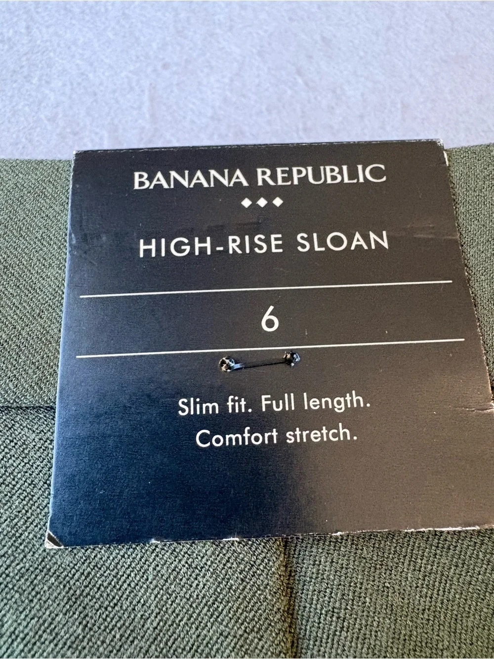 Banana Republic High-Rise Sloan Trouser Pant Olive Cropped Straight-Leg Sz 6 NWT